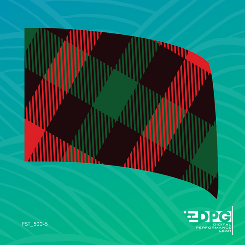 Holiday Plaid 1 Color Guard Flag (FST_5005)