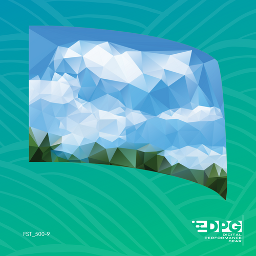 Geometric Mountains Color Guard Flag (FST_5009)