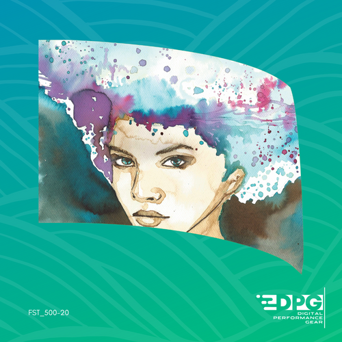 Watercolor Woman Colorguard Flag (FST_50020)