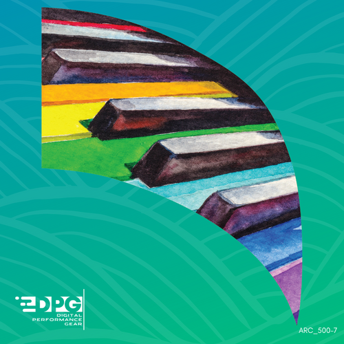 Rainbow Piano Arc Color Guard Swing Flag (FARC_5007)