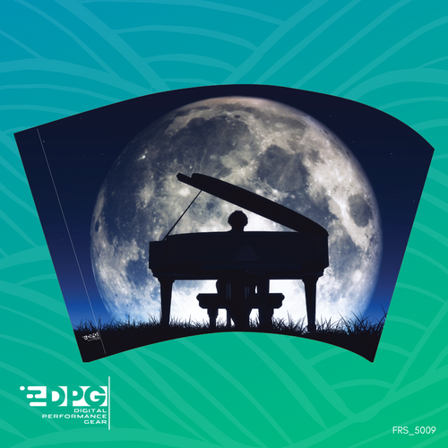 Piano Moon Rainbow Color Guard Swing Flag (FRS_5009)