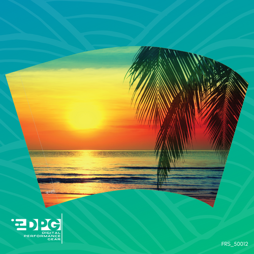 Tropical Vibes Rainbow Color Guard Swing Flag (FRS_50012)