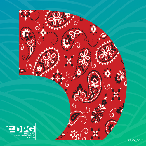 Red Bandana C-Swing Color Guard Swing Flag (FCSW_5001)