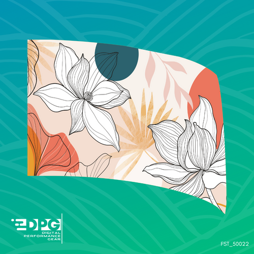 Abstract Flowers 1 Standard Color Guard Flag (FST_50022)
