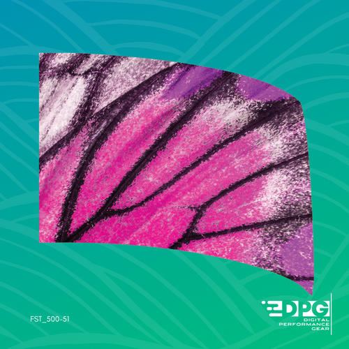 Pink Butterfly Wing Standard Color Guard Flag (FST_50051)