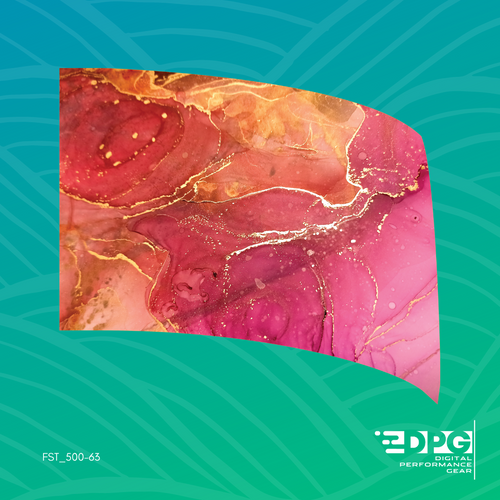 Pink & Orange Marble Standard Winter Guard Flag (FST_50063)