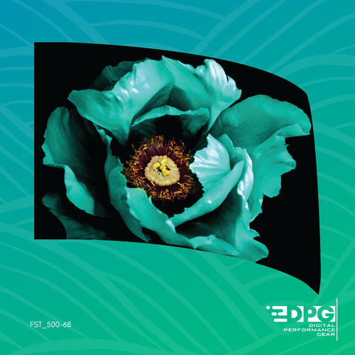 Teal Flower Standard Color Guard Flag (FST_50068)