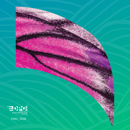 Pink Butterfly Wing Arc Color Guard Swing Flag (FARC5008)