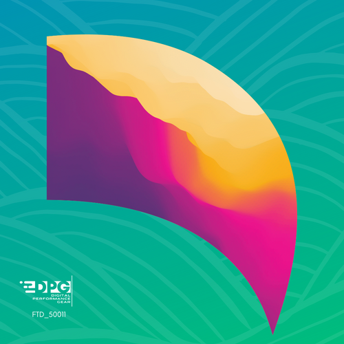 Bright Abstract Teardrop Colorguard Swing Flag (FTD50011)