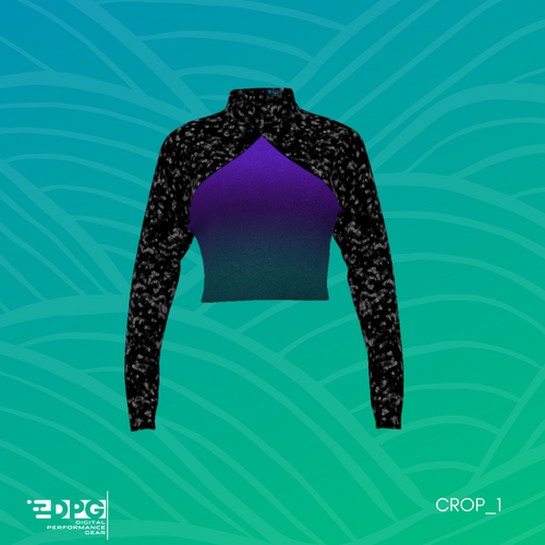 Purple Ombre Sparkle Marching Band Crop Top (CROP_01)