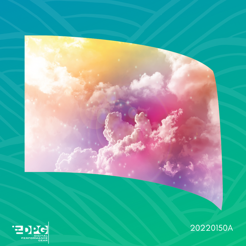 Yellow and Pink Clouds Color Guard Flag (20220150A)