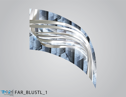 Blue Steel Collection -Silver and Blue Arc Flag (FARC_BLU)