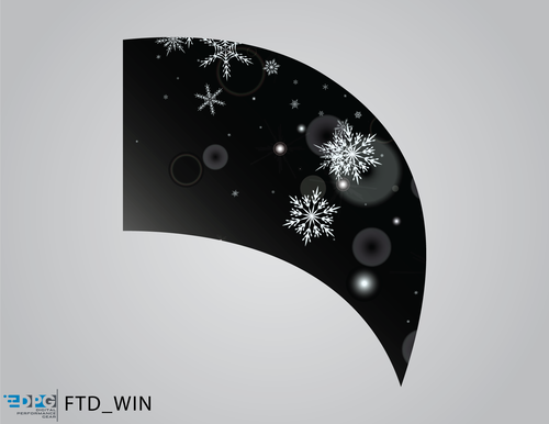 Winter Wonderland Collection - Nighttime Light Snow Teardrop Flag (FTD_WIN)
