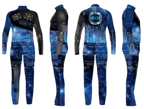 POWU-14- AI_Internet_Technology Themed Full Power Top and Bibbers Set