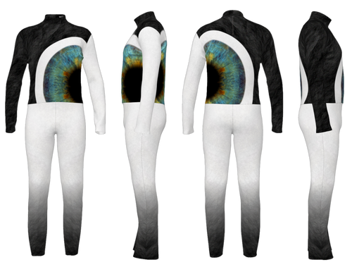 POWU_27 - Eye Themed Full Power Top and Bibbers Set