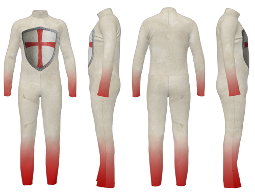 POWU_29 - Crusades Themed Full Power Top and Bibbers Set