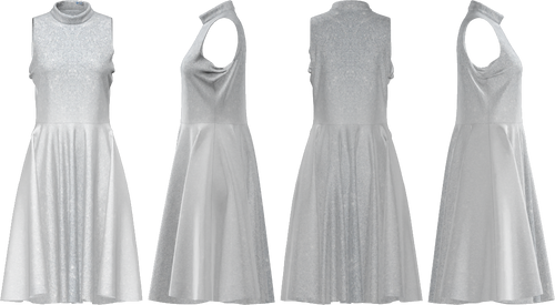 White Ombre Glitter Package - Dress