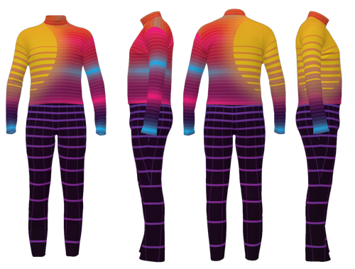 Retro 80's Collection - Full Power Top & Bibbers Set