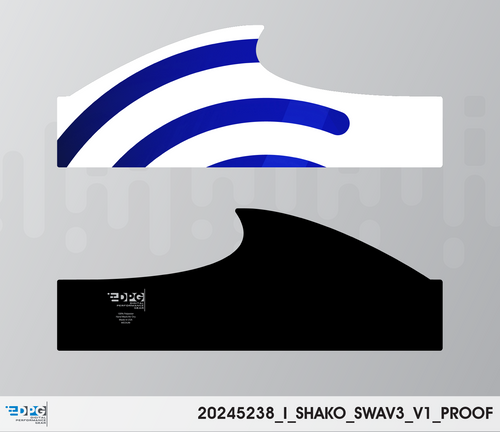 SoundWaves Collection - White Shako Wrap (SHAKO_SWAV3)