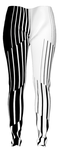 Stripes Collection - Black and White Leggings