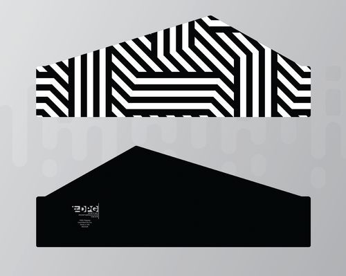 Stripes Collection - Black and White Shako Wrap (SHAKO_STR1)