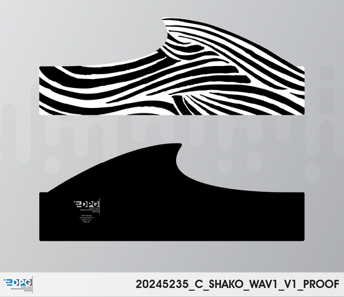 Waves Collection -Black and White Shako Wrap (SHAKO_WAV1)