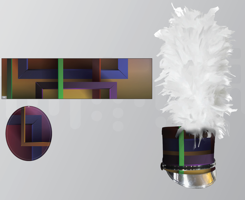 Squares Collection - Hat Slip Colorful (HTSL_SQR2)