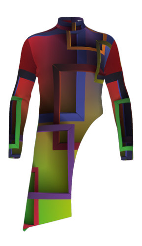 Squares Collection - Colorful Extended Top