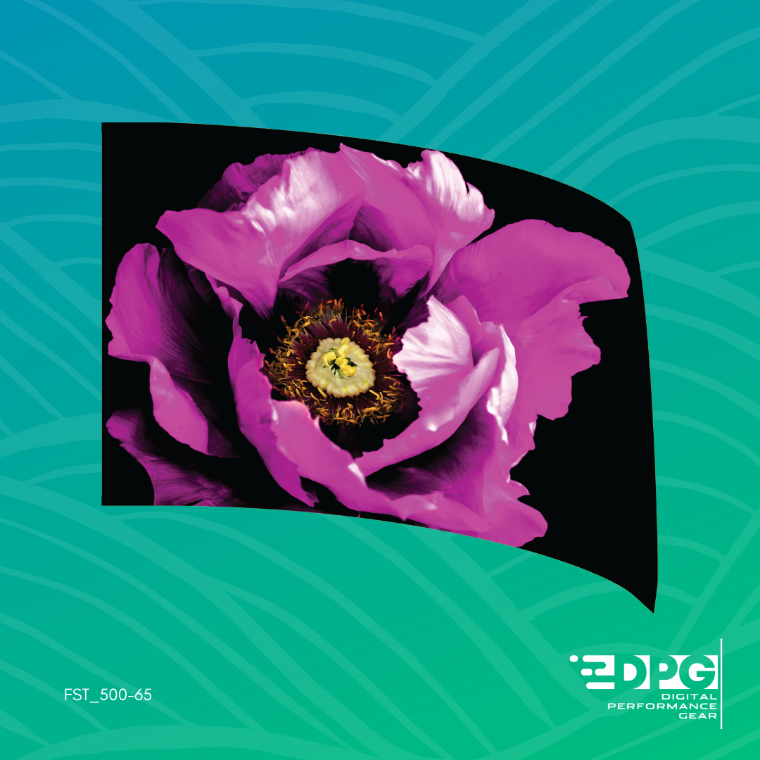 Magenta Flower Standard Color Guard Flag (FST_50065) - Digital