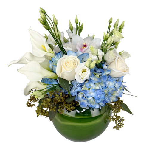 Hydrangea and Roses Azure