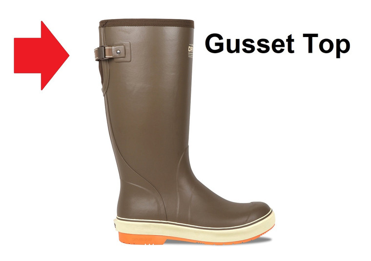 DRYSHOD Men's Seamonster FLX Gusset Premium Rubber Work Boots SMXG-MH-BR