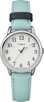 Timex TW2R62900 Women's 30mm Easy Reader Blue Leather Strap Watch G818-TW2R62900