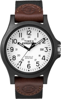 Timex Mens TW4B08200 Expedition Arcadia Brown Fabric Strap Watch G818-TW4B08200