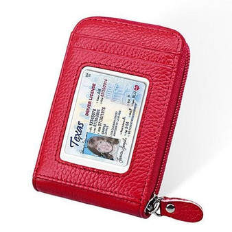 Color: Red - Zip Vault RFID Blocker Card Holder And Wallet K290-6115612295203