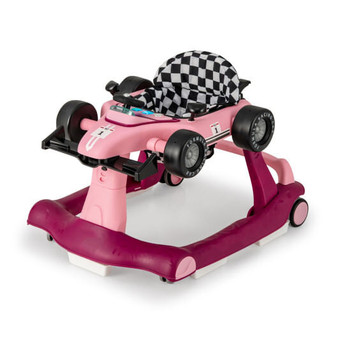 4-in-1 Foldable Activity Push Walker with Adjustable Height-Purple - Color: Purple D681-BC10229PU