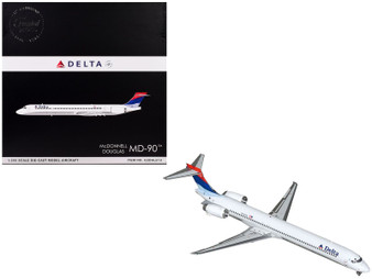 McDonnell Douglas MD-90 Commercial Aircraft "Delta Air Lines" (N910DN) White with Blue and Red Tail F977-G2DAL818