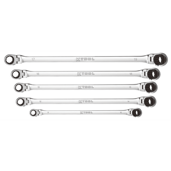 K Tool International Wrench Set 5 Piece Metric Ratcheting Reversible Double Box Flexible Extra Long T398-KTIXDDBM10