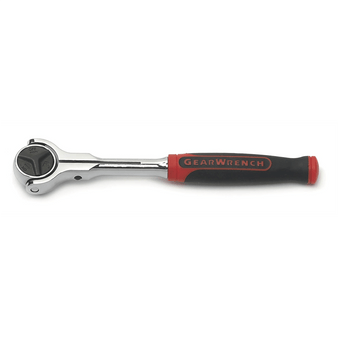 GearWrench 1/4 Inch Drive 72-Tooth Dual Material Roto Ratchet 6-3/4 Inch T398-KDT81224