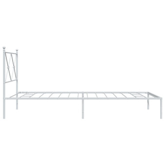 Bed Frame White Powder-coated steel Single Durable Bed Frame A949-376546