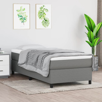 Bed Frame Dark Grey Fabric (100% polyester), plywood, engineered wood A949-3120898