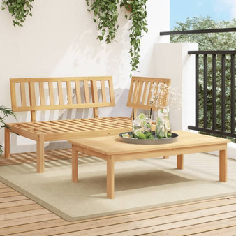  Pallet Sofa Set Natural Wood Solid Acacia Wood 52.4x36.2x27.2 in A949-365853