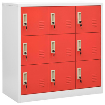  Locker Cabinet Light grey and red Steel Medium Locker Cabinet A949-336442