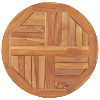  Tabletop Natural Teak Solid Teak Wood 23.6 in Durable A949-48984