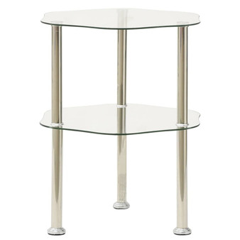  Side Table Transparent Tempered Glass Medium Modern Side Table A949-322790