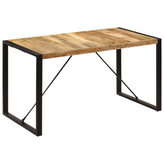  Dining Table Brown and black Solid mango wood, powder-coated steel A949-247420