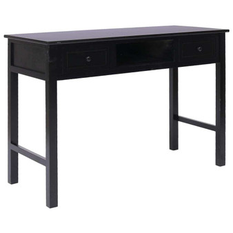 Desk Black Paulownia wood Medium Desk Rectangular Vintage A949-284158