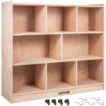 Cubby Mobile Tray Storage Cabinet, 8-Compartment Cubby Storage Shelf, Cubby Storage Cabinet 3-shelf E415-CWG8GETCWG0000001V0