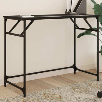 Desk Black Engineered wood, Powder-coated steel A949-842266