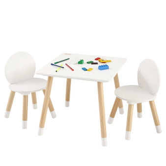  Kids Table and 2 Chairs Set, Toddler Table and Chair Set, Children Multi-Activity Table for Art, C E415-PTETZYYZEYSMMSVPYV0