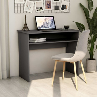 Desk Grey Engineered wood Compact Desk Rectangular Modern A949-801172